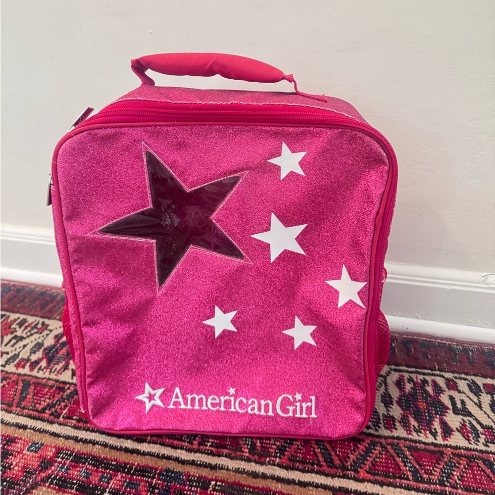 American Girl Hot Shimmer Glitter Backpack Tote